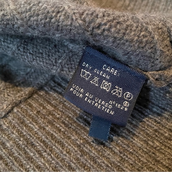 Ralph Lauren Sport Wool Rabbit Hair Gray Cable Knit Sweater Women's Size Large - Picture 5 of 12
